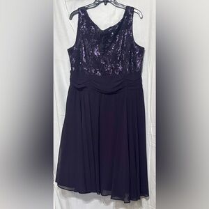 Chic Strapless Purple Dress